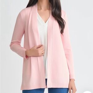 Jones New York Light Pink Open-Front Cardigan - like-new, EUC - XL - pink